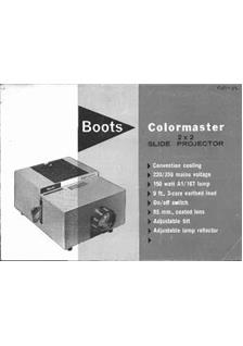 Boots Chemist Colormaster manual. Camera Instructions.